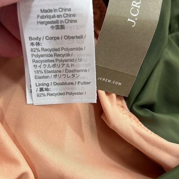 J.Crew Olive Green ruched wide strap swimsuit NWT - Picture 13 of 15